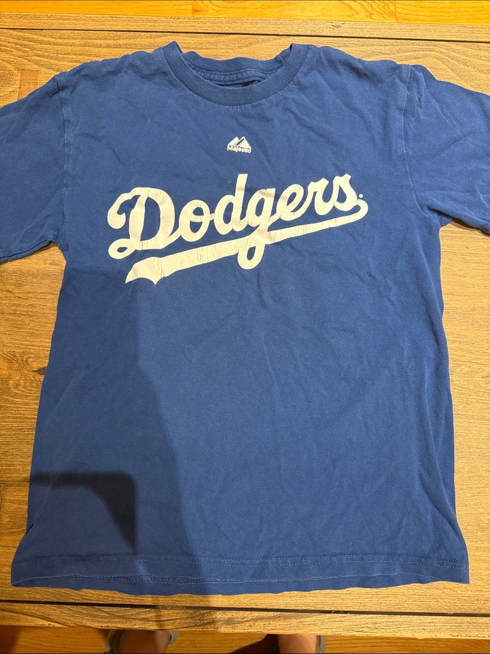 Majestic Royal Blue Dodgers Tee with White Script